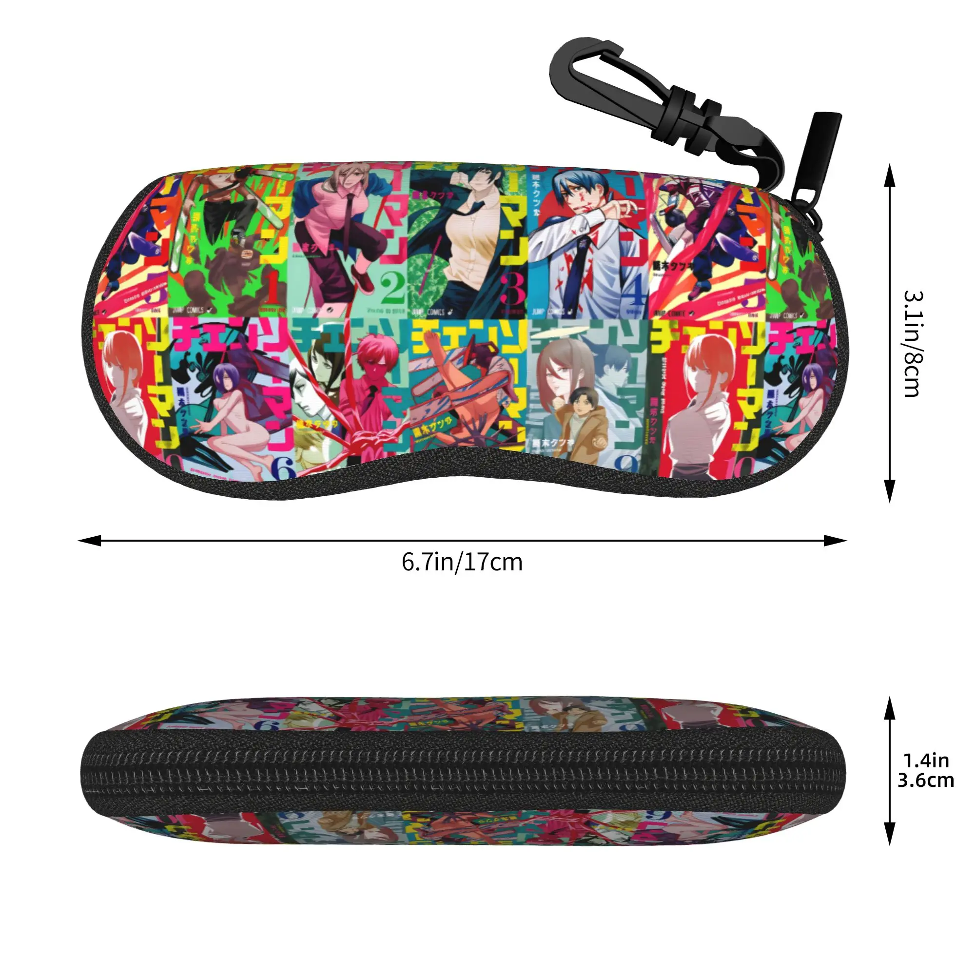 Aki Hayakawa Chainsaw Man Power  Eyeglass Glasses Case Women Men Soft Denji Himeno Katana  Sunglasses Protective Bag view 4