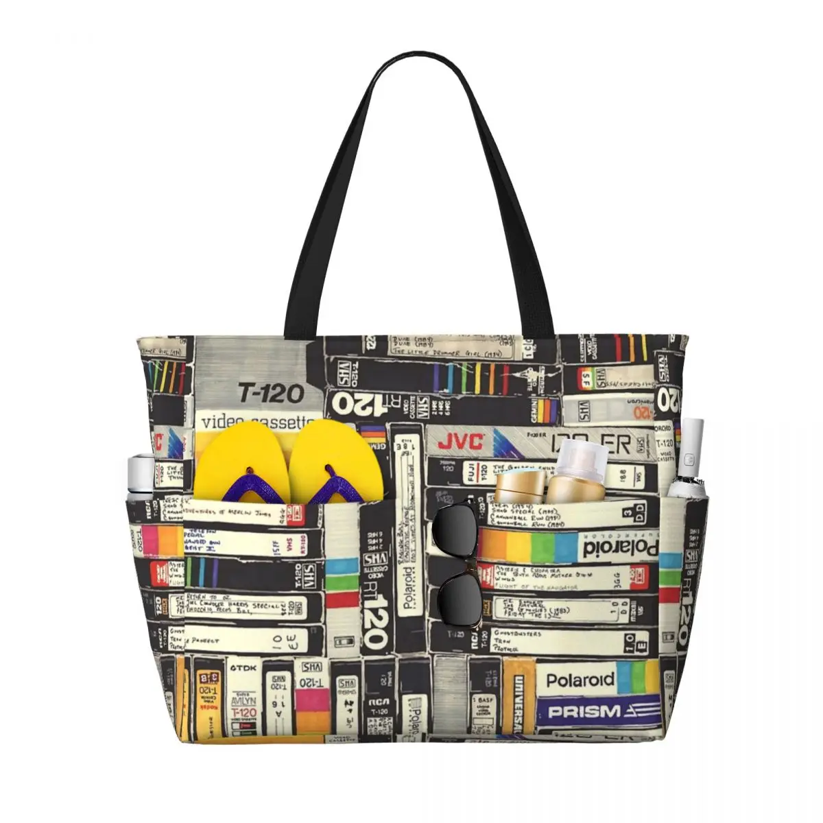 

VHS Beach Tote Bag Sport Gym Yoga Duffle Large Tote Bag Women Travel Bag Fitness bag