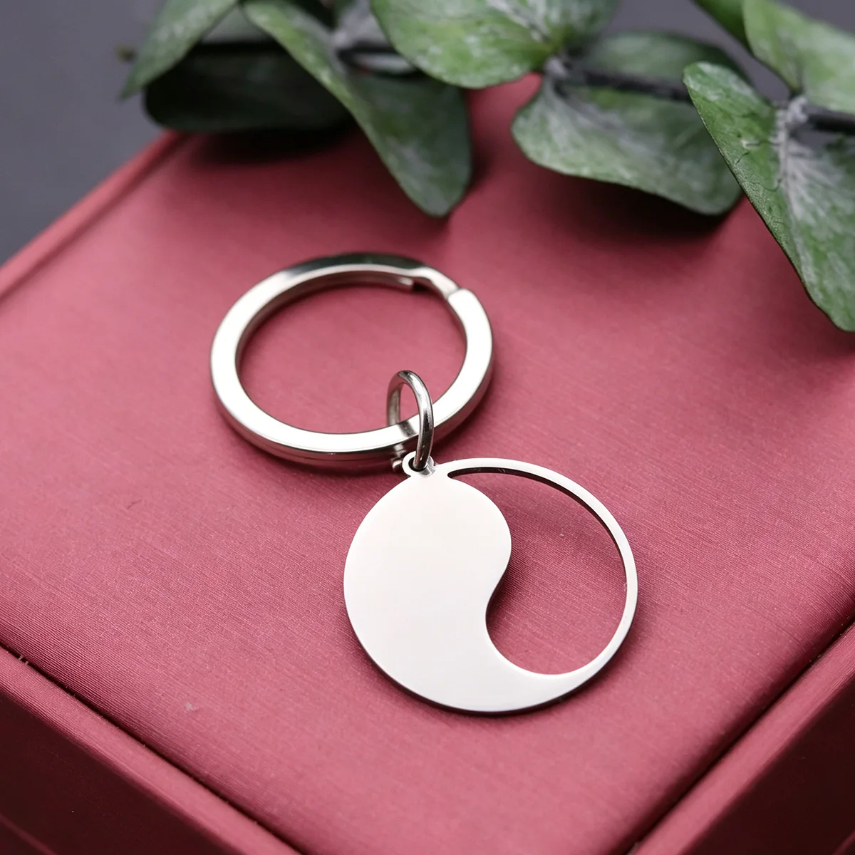 Todorova Yin Yang Tai Chi Keychain, Matching Charm for Couples & Best Friends, Unisex Stainless Steel Keyring Gift