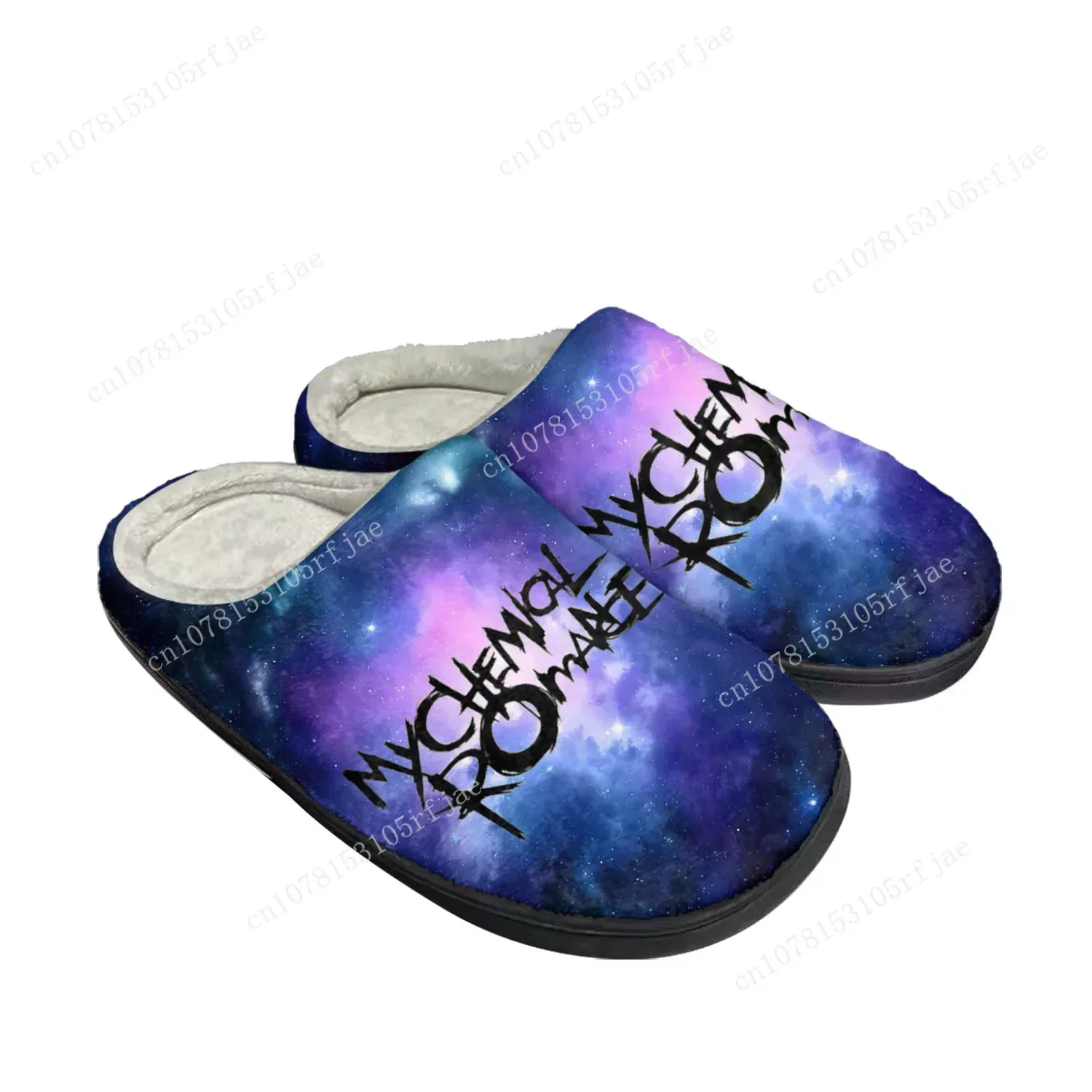 Romance Rock Band Chemical Fashion Home Cotton Custom Slippers Mens Womens Sandals Plush Bedroom Keep Warm Shoe Thermal Slipper