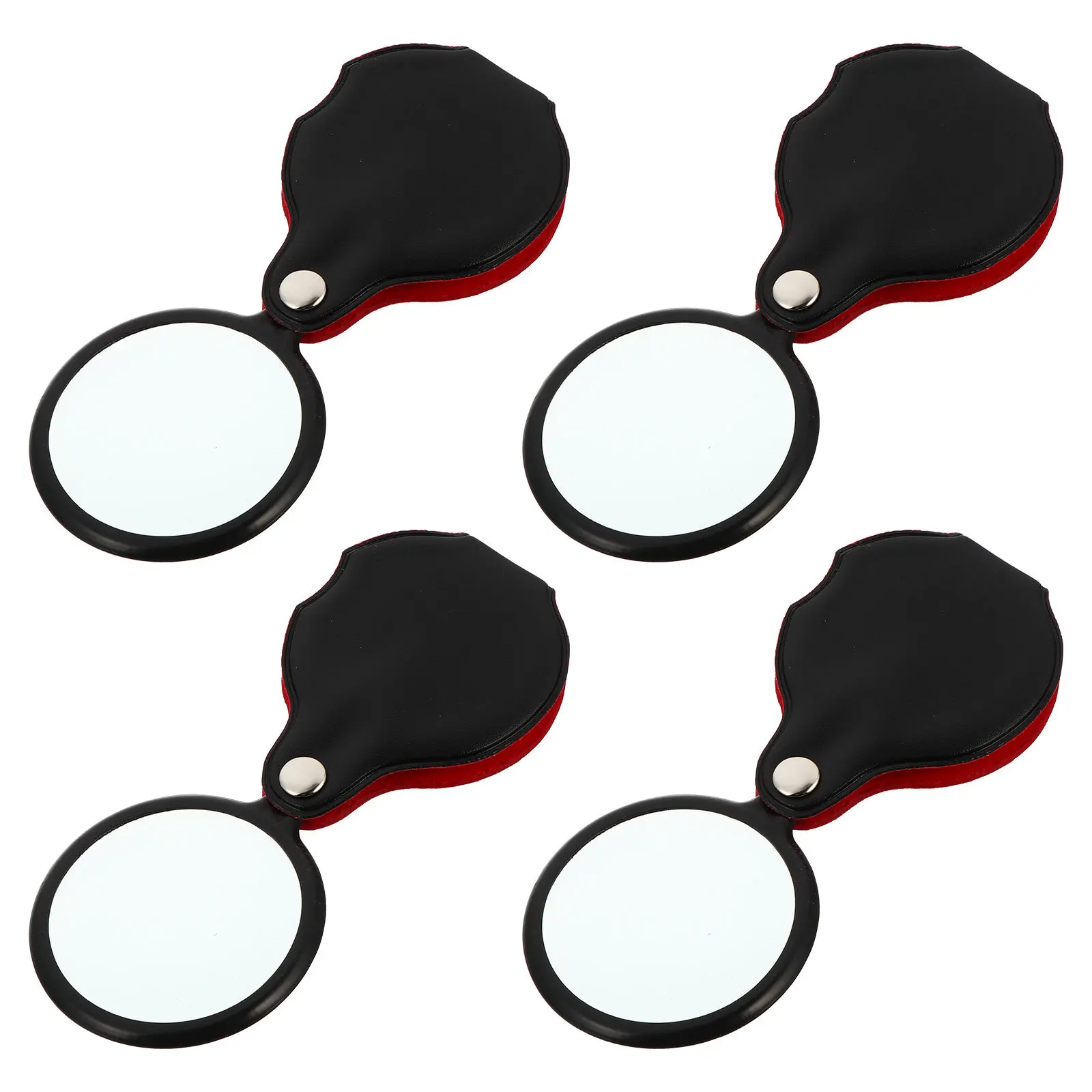 

4Pcs Compact Foldable Mini Magnifying Glass Lightweight Cover Reading Magnifier Observation Tool Ideal for Home Study