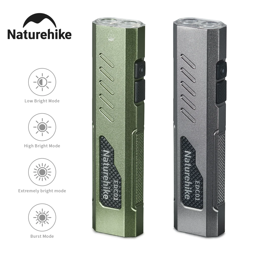 

Naturehike EDC Flashlight 1500 Lumens Ultra-Compact Rechargeable Flashlight Outdoor Hiking Climbing Fishing Camping Flashlight