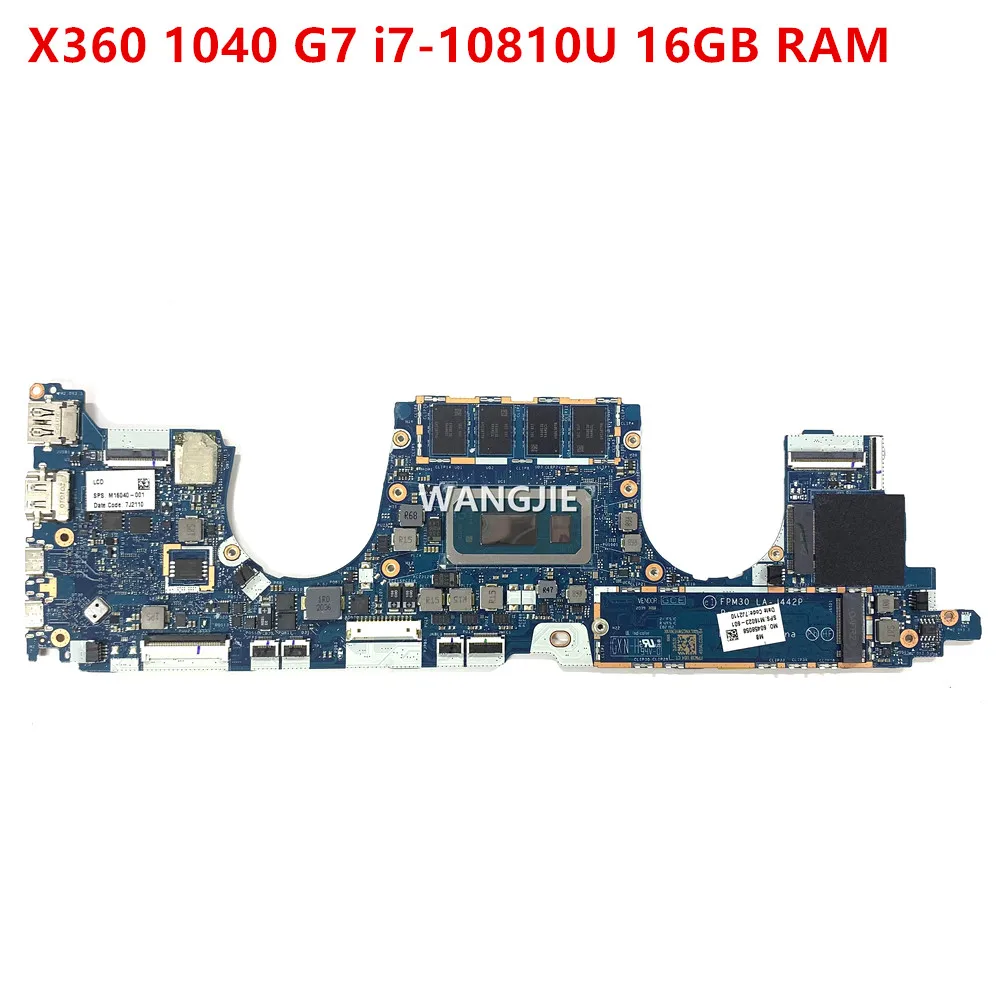 

FPM30 LA-J442P For HP EliteBook x360 1040 G7 Laptop Motherboard M16023-601 M16023-001 UMA i7-10810U 16G i5-10210U 8GB BOSR