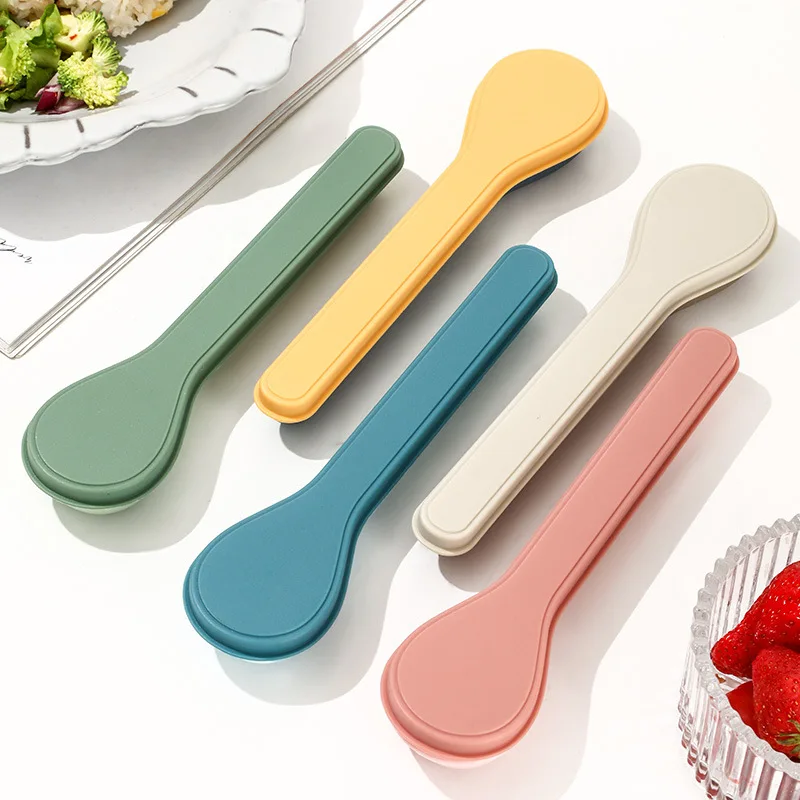 Cutlery Set with Storage Case Korean Style Portable Tableware Set Home School Kitchen Dinnerware Services Utensil Set Spoons view 2