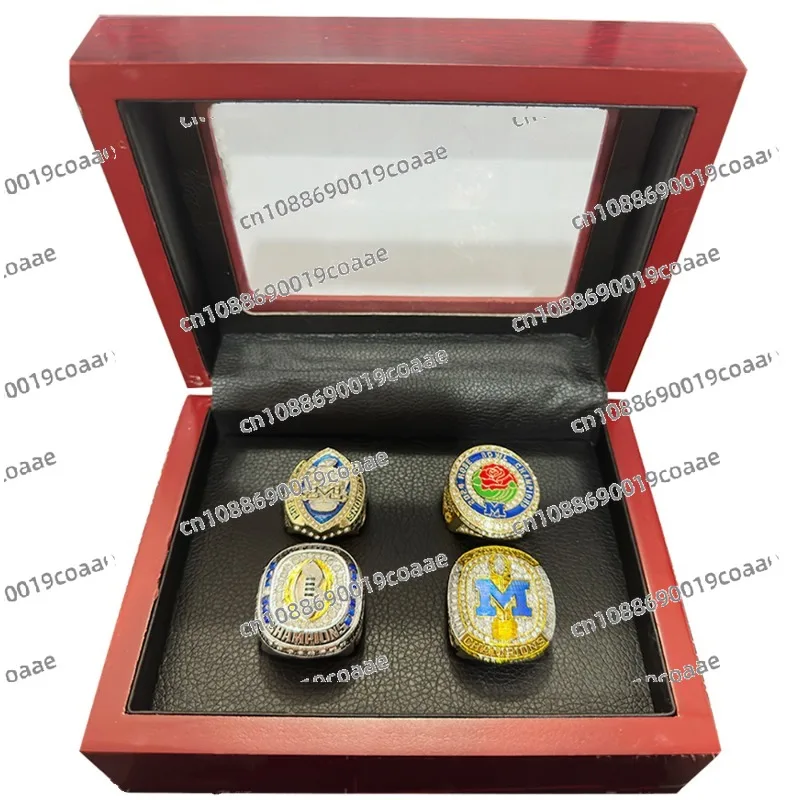 Championship Ring Michigan Rugby 4-piece Cross-border Hot ** Manufacturer Supply