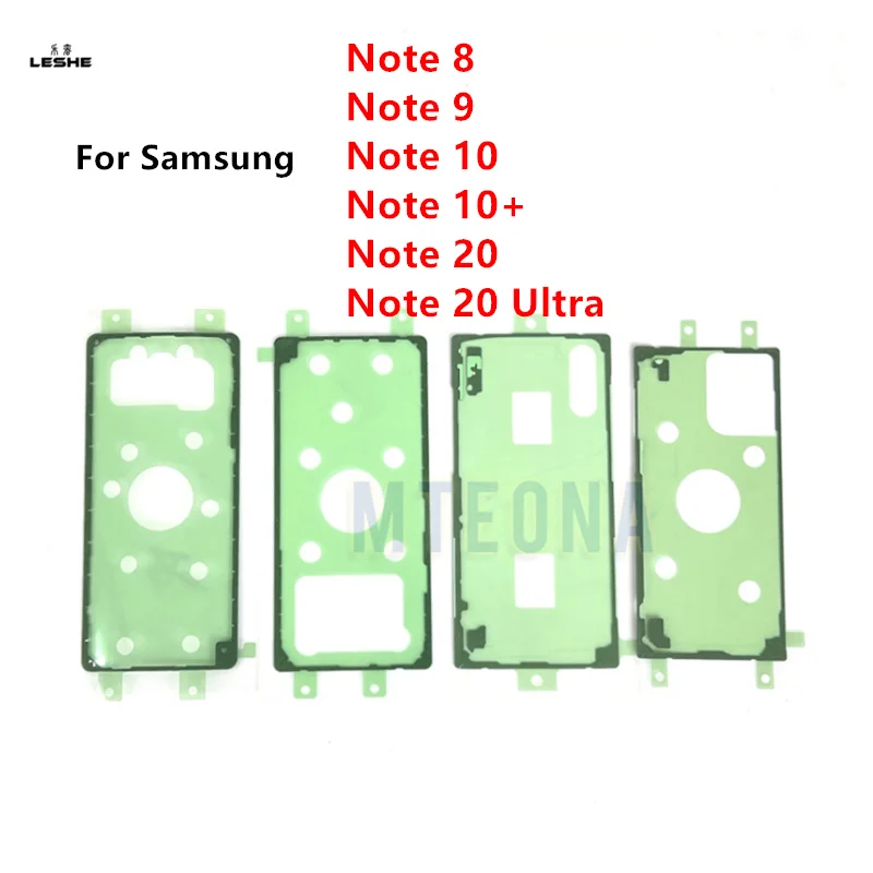 Powrót naklejki na baterie klej samoprzylepny do Samsung Galaxy Note 8 9 10 Note10 Plus Note20 Ultra Lite wodoodporna naklejka na tylną okładkę