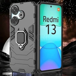 For Redmi 13 Case Cover Xiaomi Redmi 13 Capas Shockproof Phone Bumper Ring Holder Stand Magnetic Armor Case For Redmi 13 Fundas