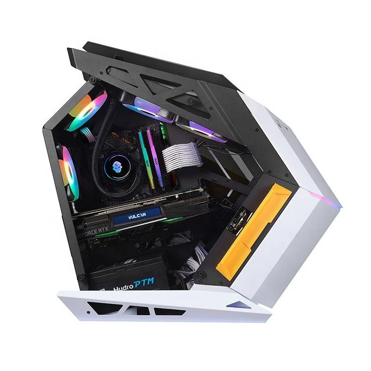 

Factory Wholesale High-end Cool Shape M-ATX Gaming Computer case Compatible with 330MM Graphics Card with RGB Lighting Panel