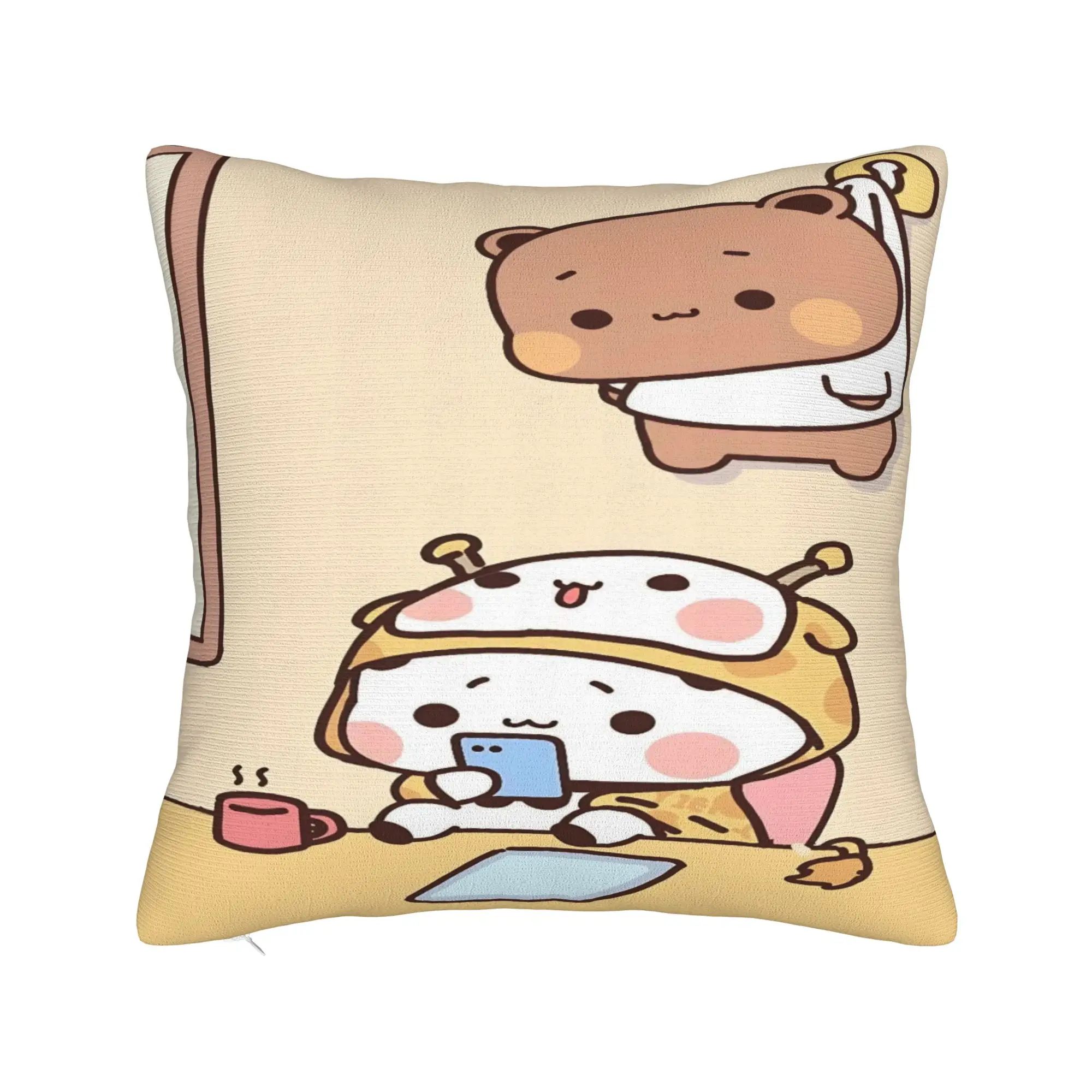 Panda Bubu Dudu Pattern Pillow Cover Pillow Case For Chair Sofa Home Decoration Cushion Cover Soft Design Pillowcases Gift