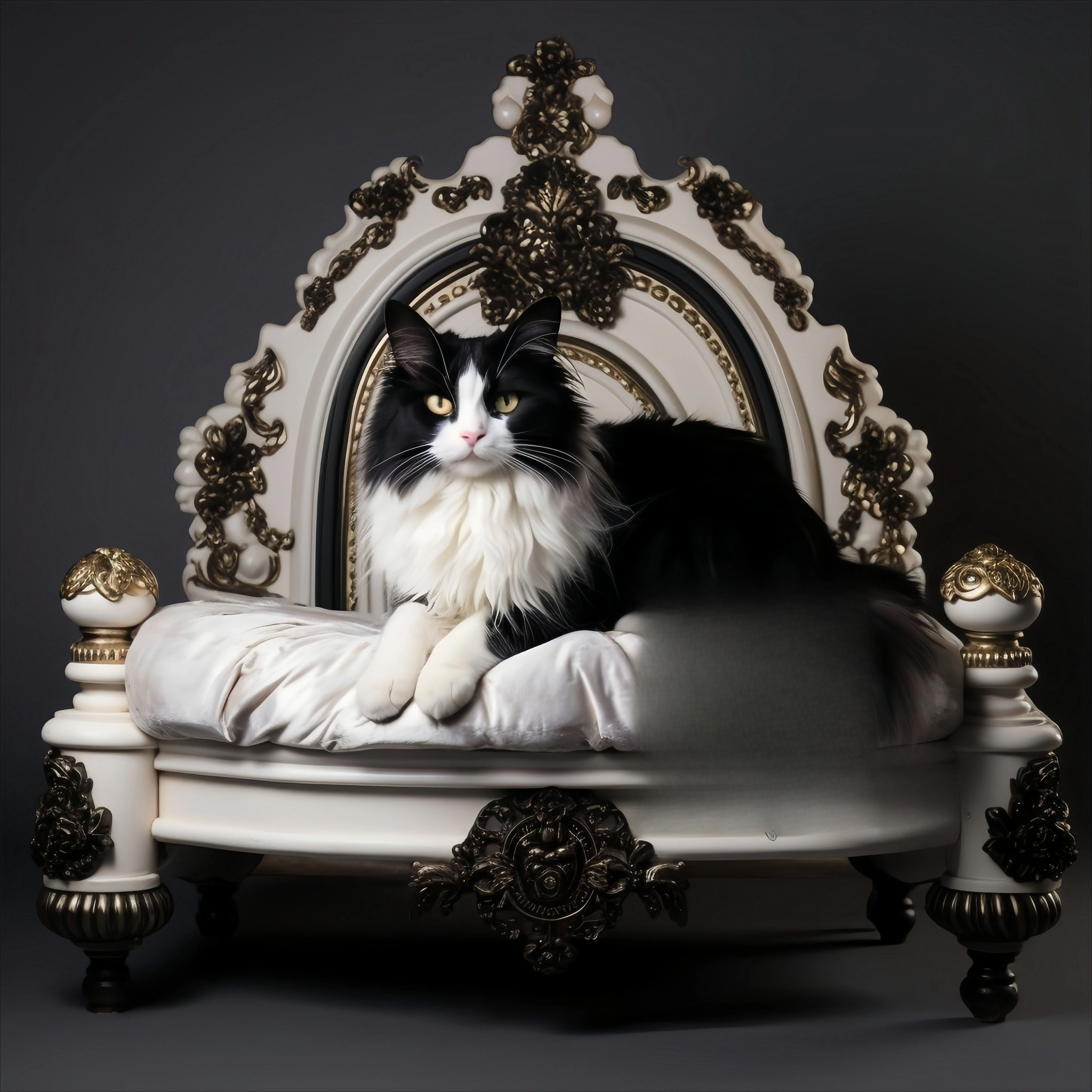 European solid wood cat bed kennel indoor pet nest small dog cat house luxury dog sofa dark kennel
