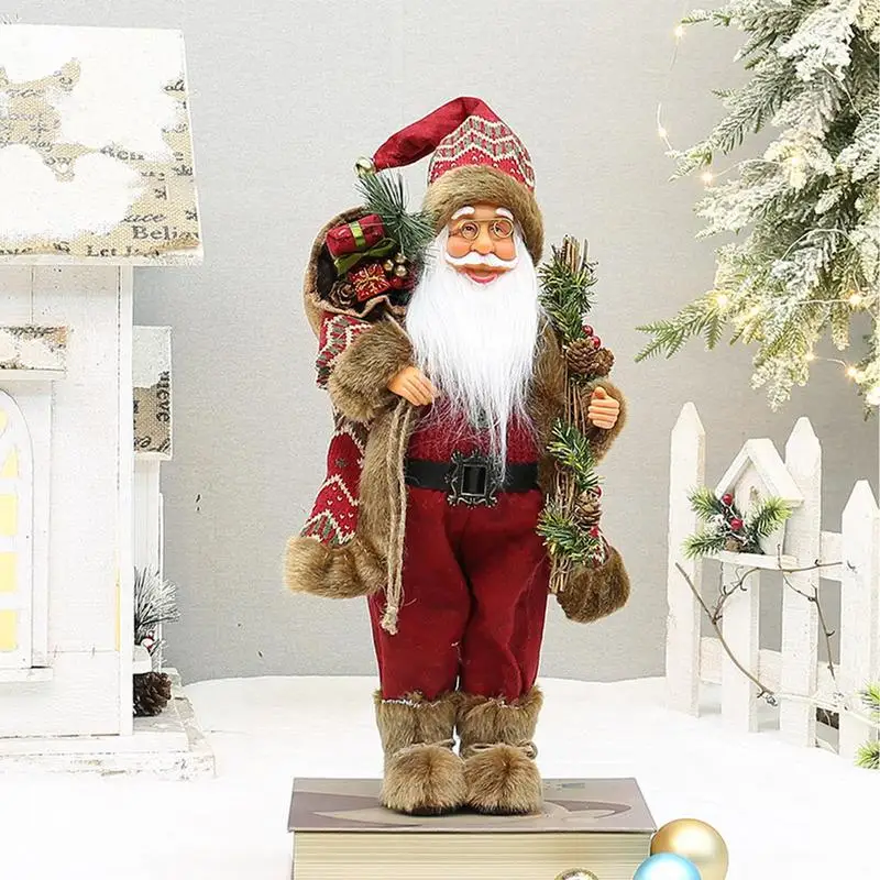 

Christmas Santa Claus Figure 18 Inch Standing Santa Claus Christmas Figure With Bag Christmas Decorations Figure Decoration For