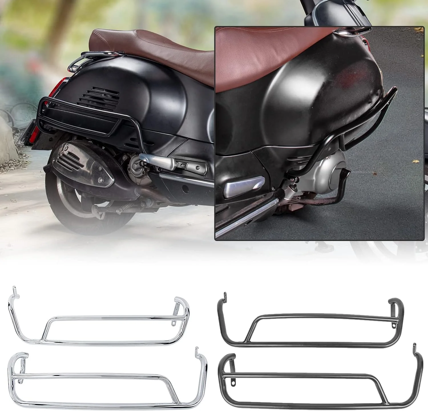 Motorcycle Highway Crash Bar Engine Guard For Vespa GTS125 GTS 125 300 GTV300 GTV 300 2007-2022 GTS300 Bumper Falling Protector