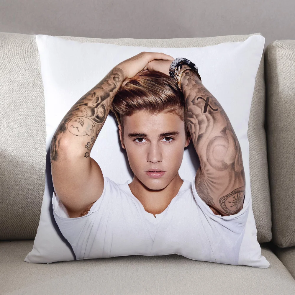 Luxury Living Room Decoration Justin Bieber Decorative Pillows for Sofa Cushions Cover Home and Decoration Personalized Gifts