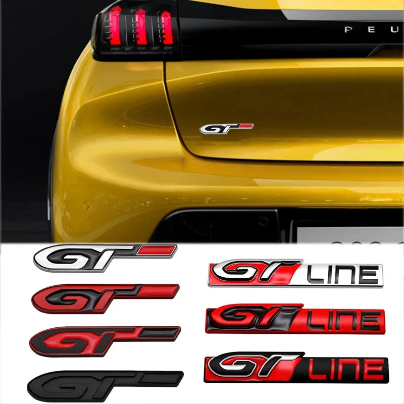 Autocollant Emblème Logo Or Pour Peugeot 208 II (2019-2024) - Accessoire Style 3D, Adhésif 3M, Facile à Poser Sur Pare-chocs Ou Coffre