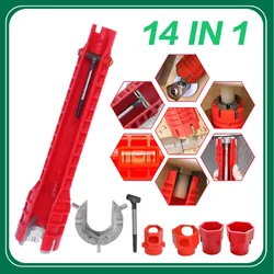 Sink Faucet Wrench Anti-Slip Handle Double Head Wrench Plumbing Repair Tool Bathroom Plumbing Water Heater Spanner Tool