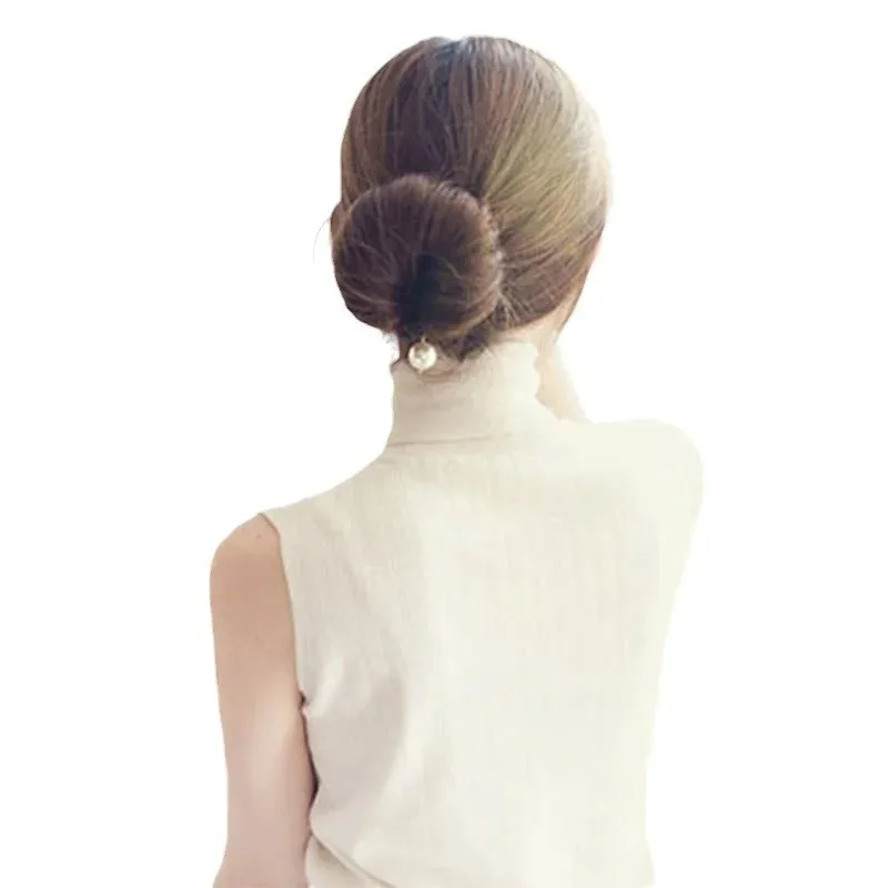 جديد مزدوج هوك الإسفنج حجم كبير مع لؤلؤة الشعر الكرة الصغيرة رئيس زهرة برعم رئيس اللف أداة الشعر أداة الشعر