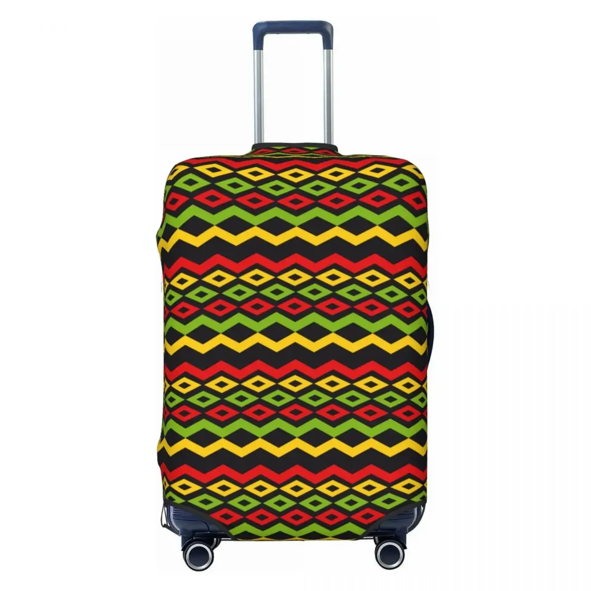 

Custom Cute Jamaica Reggae Rasta Stripe Luggage Cover Protector Dust Proof Travel Suitcase Covers