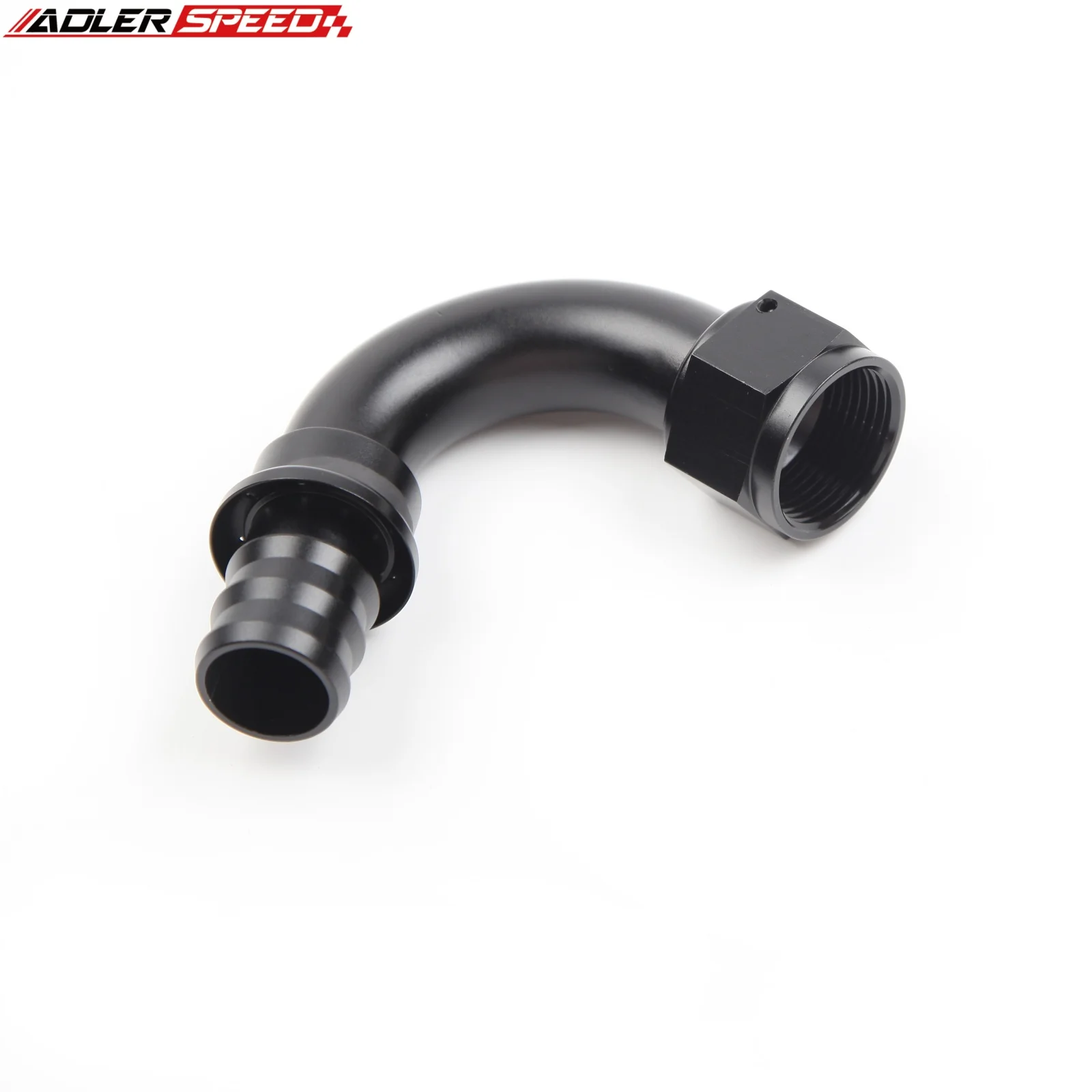 AN4/6/8/10/12/16 120Degree Push-on Lock Hose End Push Lock Barb Hose Fitting End Oil Fuel Line Fitting for Rubber Fuel Line