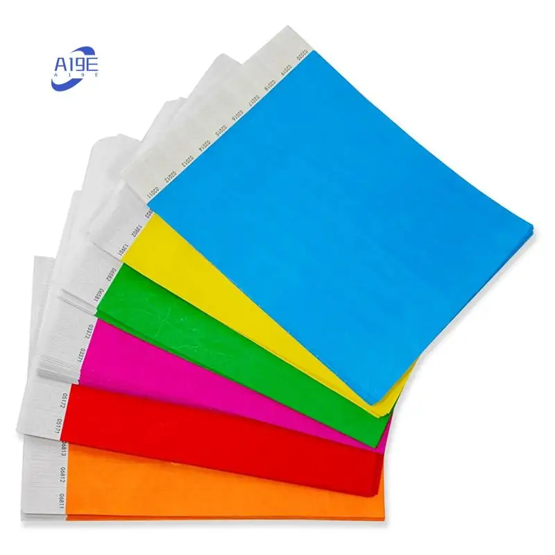 

Цветные браслеты A19E-5 для мероприятий — 500 шт., устойчивые к разрыву водонепроницаемые идентификационные браслеты