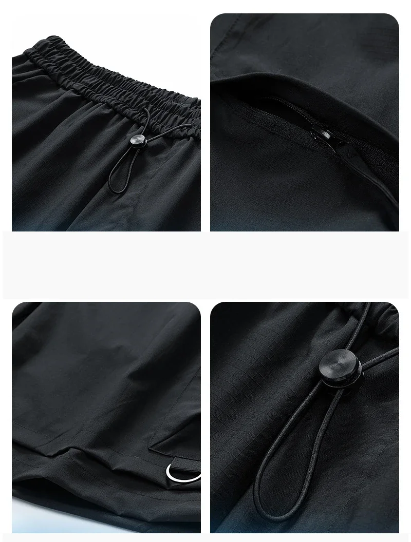 POCWEFVD 남자 하이킹 반바지 2025 야외 통기성 빠른 건조 운동복 여름 남자 자전거 도로 바지 자전거 Mtb 짧은 바지