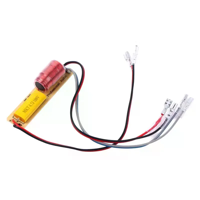 HiFi 80W 2-Way Crossover With Cable High Low Two-Way Frequency Division For Car Audio System Modification Support 4-8Ω Impedance