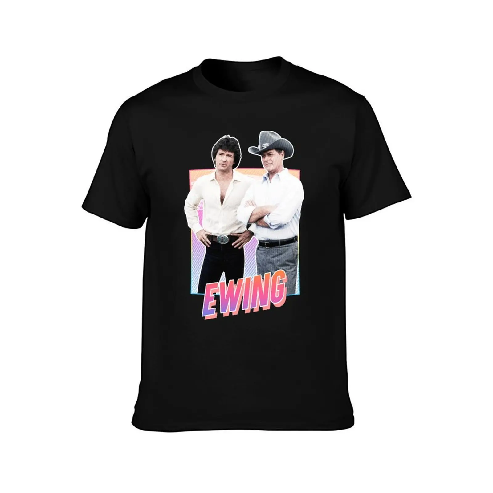 Ewing Brothers - 80s T-Shirt, Summer Casual Cotton Tee, Oversized Streetwear Tops, Vintage Graphic Print, Loose Fit Short Sleeve