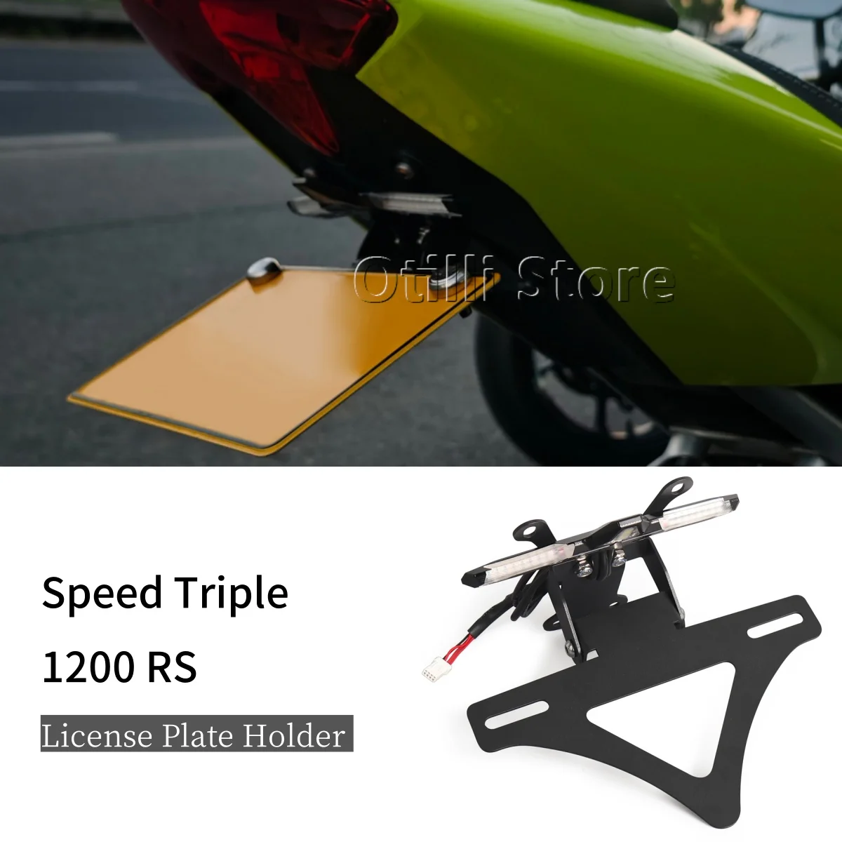 

Для Speed Triple 1200RS 1200 RS 2021-2024 хвостовое аккуратное крыло Eliminator держатель номерного знака мотоцикла светодиодный указатель поворота 2022 2023