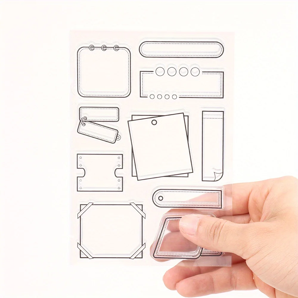 11*16ซม. กรอบ/บุ๊คมาร์คซิลิโคนที่ชัดเจนแสตมป์ DIY ไดอารีตกแต่งอัลบั้มสมุดวางแผนติดไดอารี่ขยะแสตมป์ประทับตราวินเทจ