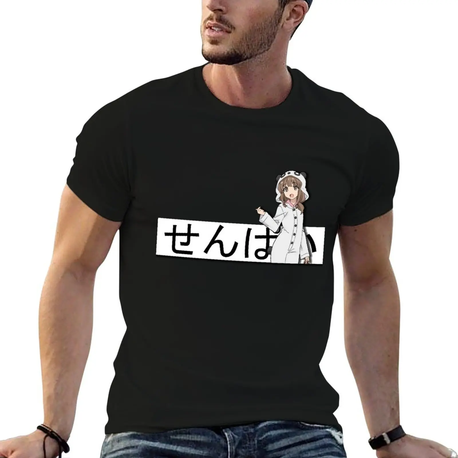 Bunny Girl Senpai Kaede Asuzagawa Waifu Sticker T-Shirt quick drying shirts graphic tees mens white t shirts