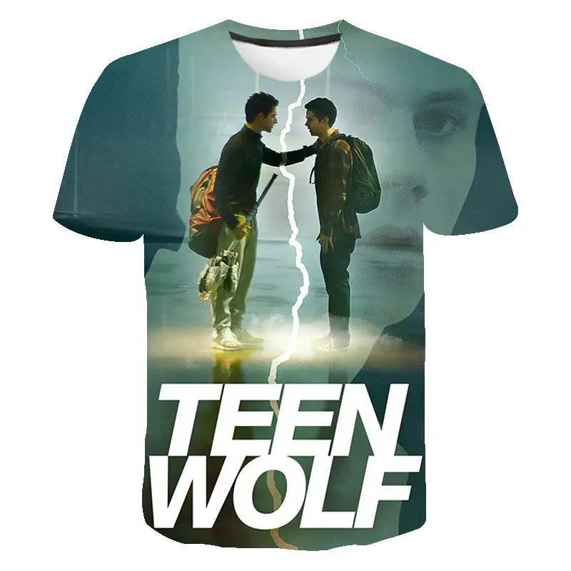 American TV Series Teen Wolf 3D Printed T-shirt Men Fashion Summer Casual Short Sleeve Unisex Hip Hop Streetwear Oversized Tops