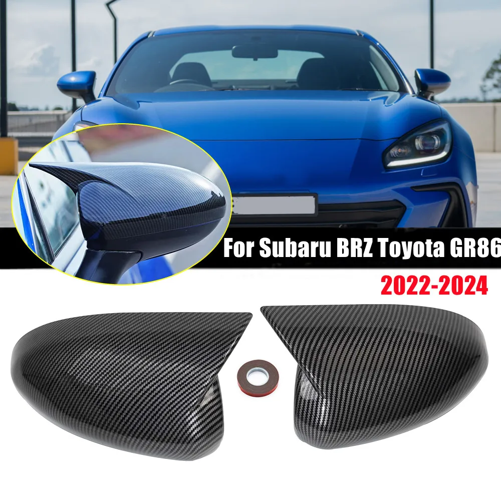 

2 шт. для Subaru BRZ Toyota GR86 2022-2024, крышка бокового зеркала заднего вида, крышка крыла, наружная дверь, отделка заднего вида, украшение автомобиля