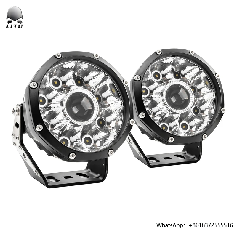 

daSpot Beam IP68 Waterproof Round 5 Inch 50w Led Driving Light Auxiliary Work Light for Truck Car Utv Atv Boat Offroad