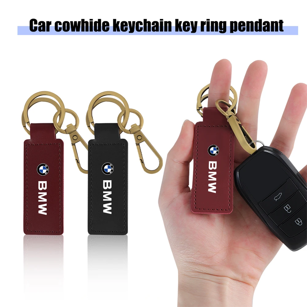 High-quality Metal Leather Car Keychain Key Ring Gifts For BMW 1 2 3 4 5 6 7 Series X1 X3 X4 X5 X6 X2 X7 F10 F15 F16 F20 F30 M