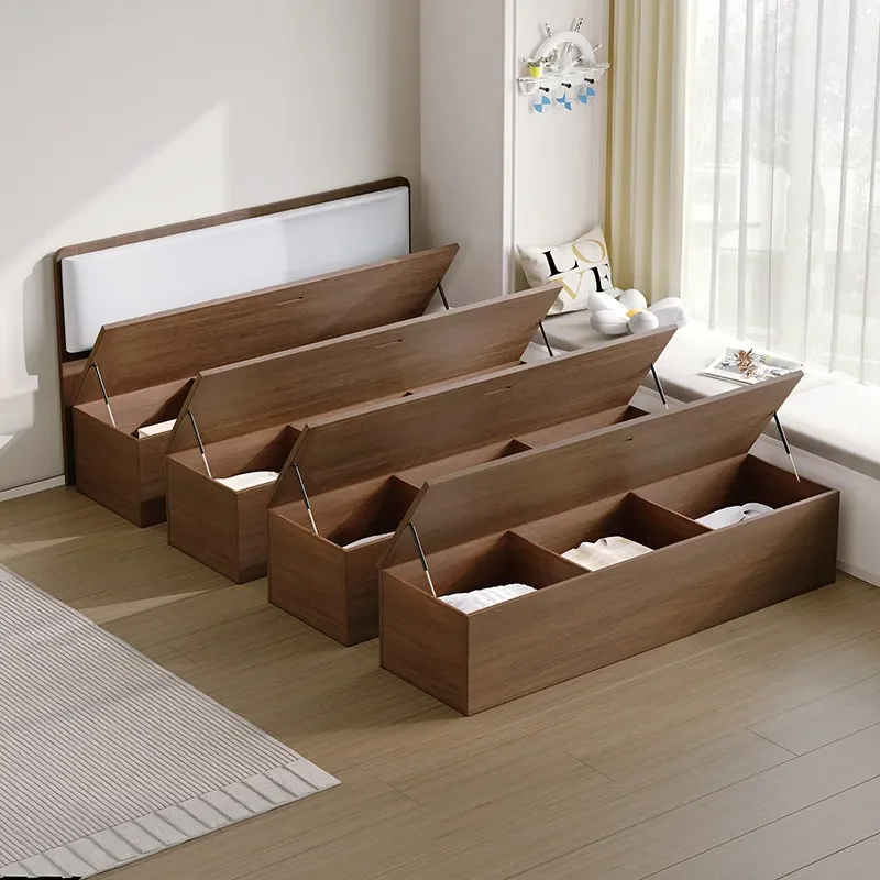 Customized small apartment E0 Japanese-style tatami storage bed cabinet combination balcony floor bed cabinet