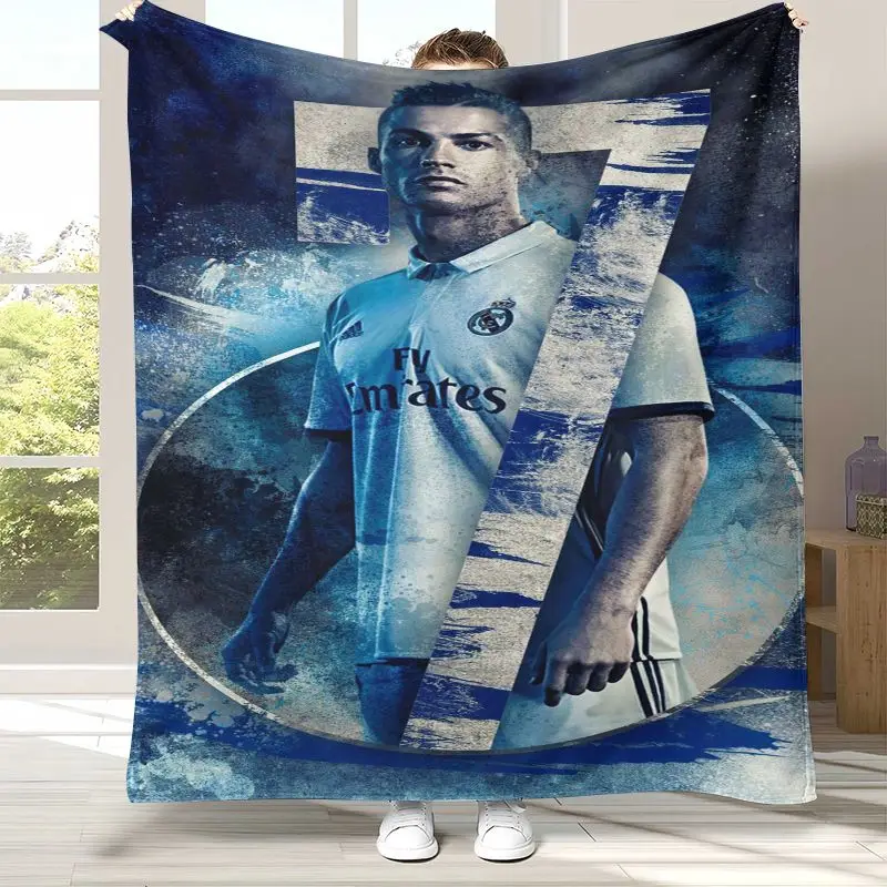 CR7 Ronaldo Cristiano Soccer Football Legend Theme Flannel Throw Blanket,Cozy Warm Blanket for Bed,Sofa,Living Room,Home Decor