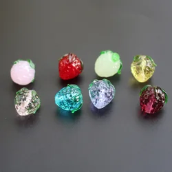 12mm*15mm Handmade Lampwork Glass Beads Lovely Strawberry Beads Multi-color for  Bracelet Necklace Earring diy jewelry