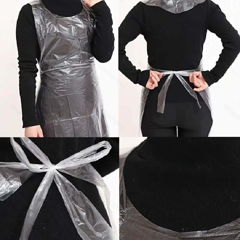 100pcs Adult Disposable Tattoo Apron Transparent Clothing Anti Pollution Sterile Clothing Clean Cover Cape Cloth Apron