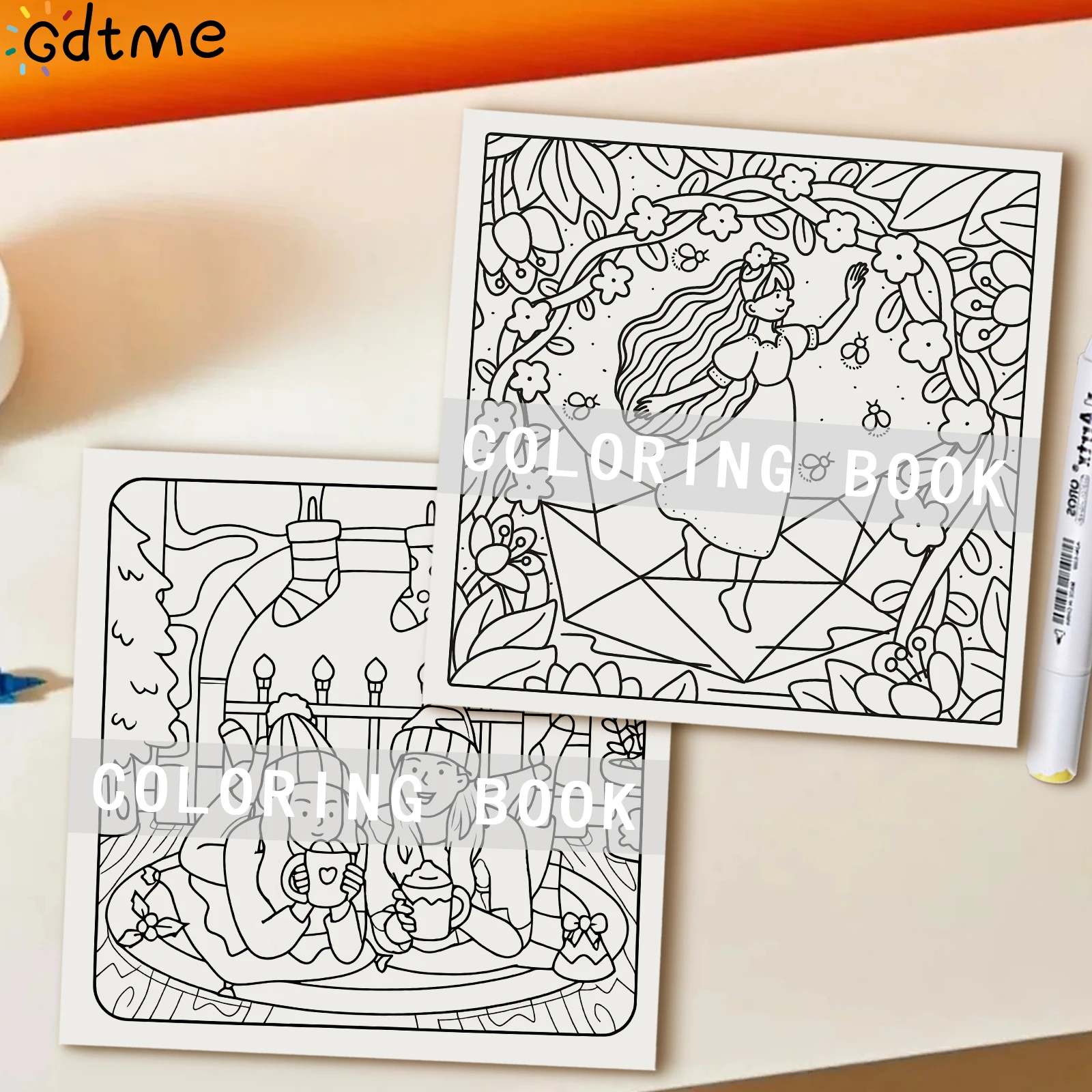 Weihnachtliches Mädchen-Malbuch für Erwachsene: Kühne & Einfache Anti-Angst-Stressabbau-Kunstaktivitäten – Perfektes Geschenk – Detail 8