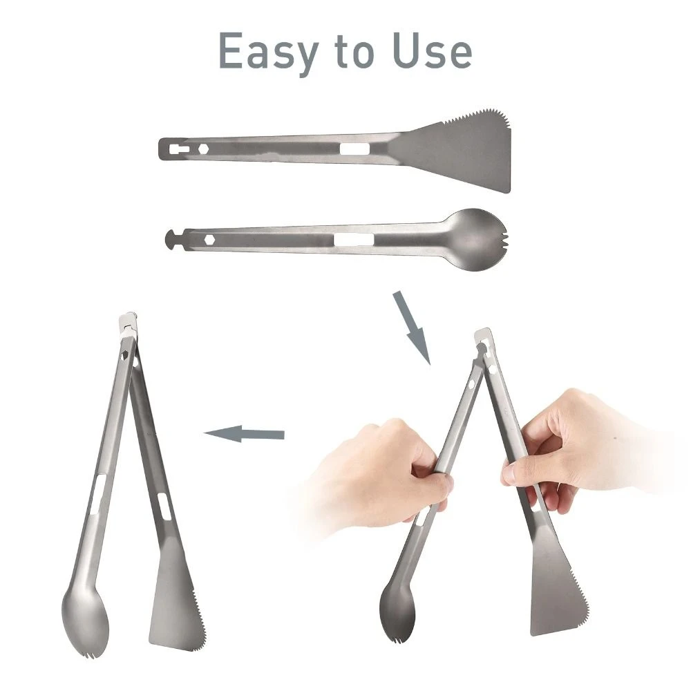 أدوات طهي للتخييم والشواء، قابلة للتركيب وقابلة للفصل، أدوات مائدة للتخييم والطبخ، قطع الخضروات المسننة