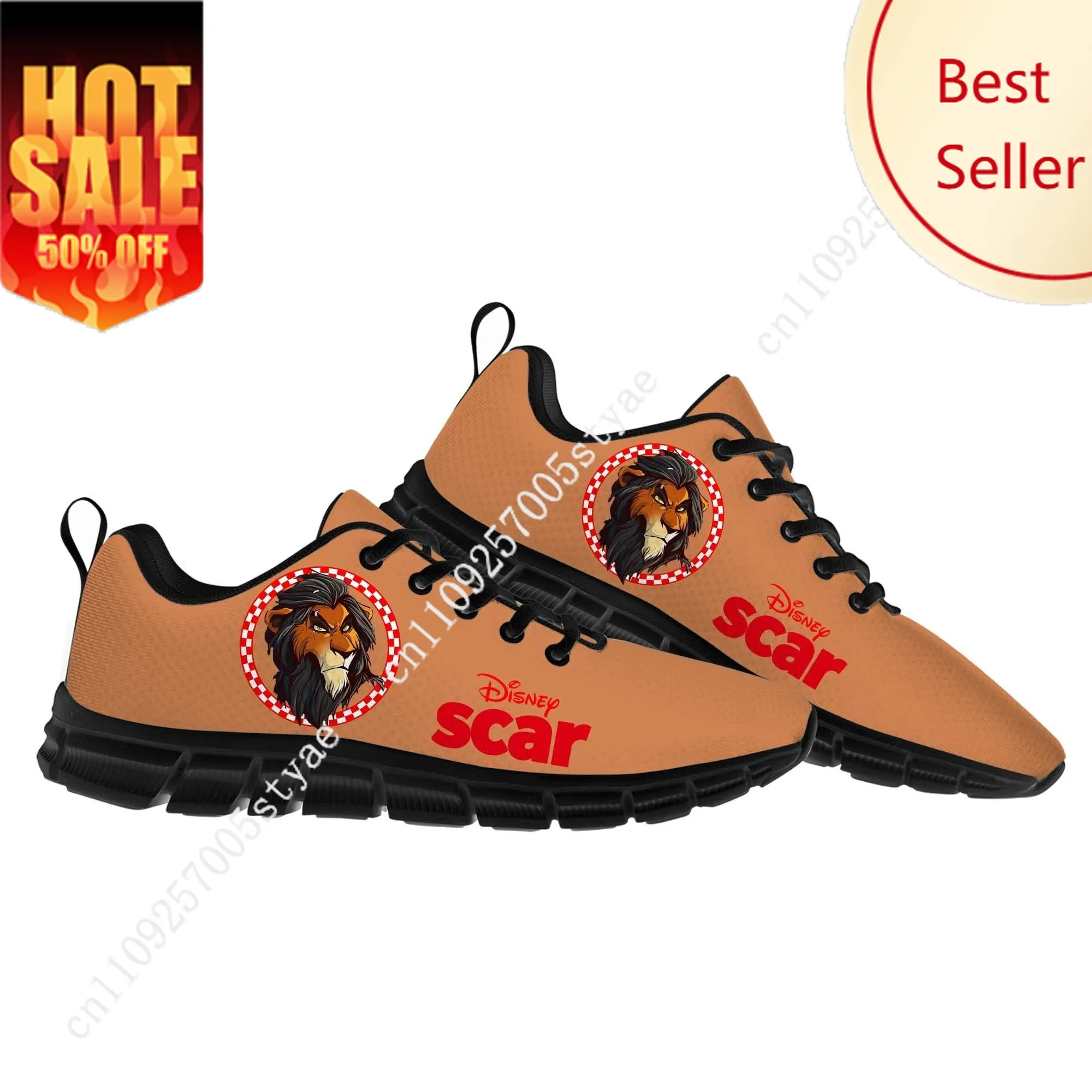 

Scar Sports Shoes Disney Cartoon Decorate Sneakers Design Your Photo Logo Text Party Holiday Gifts Custom Shoe