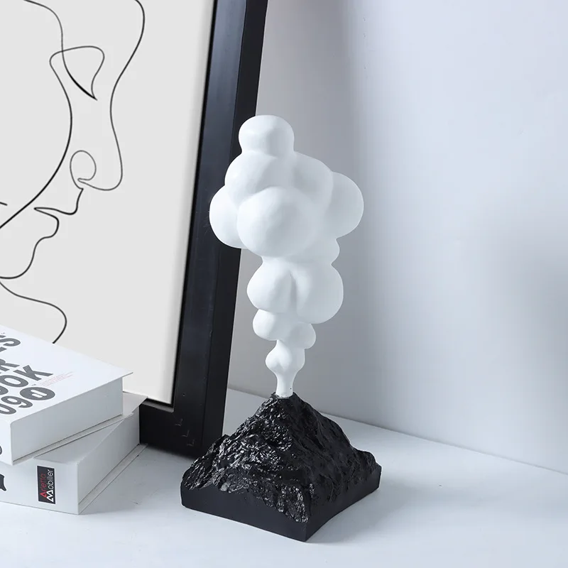 Abstract cartoon volcanic eruption resin crafts ornaments home model room hotel club soft decorations