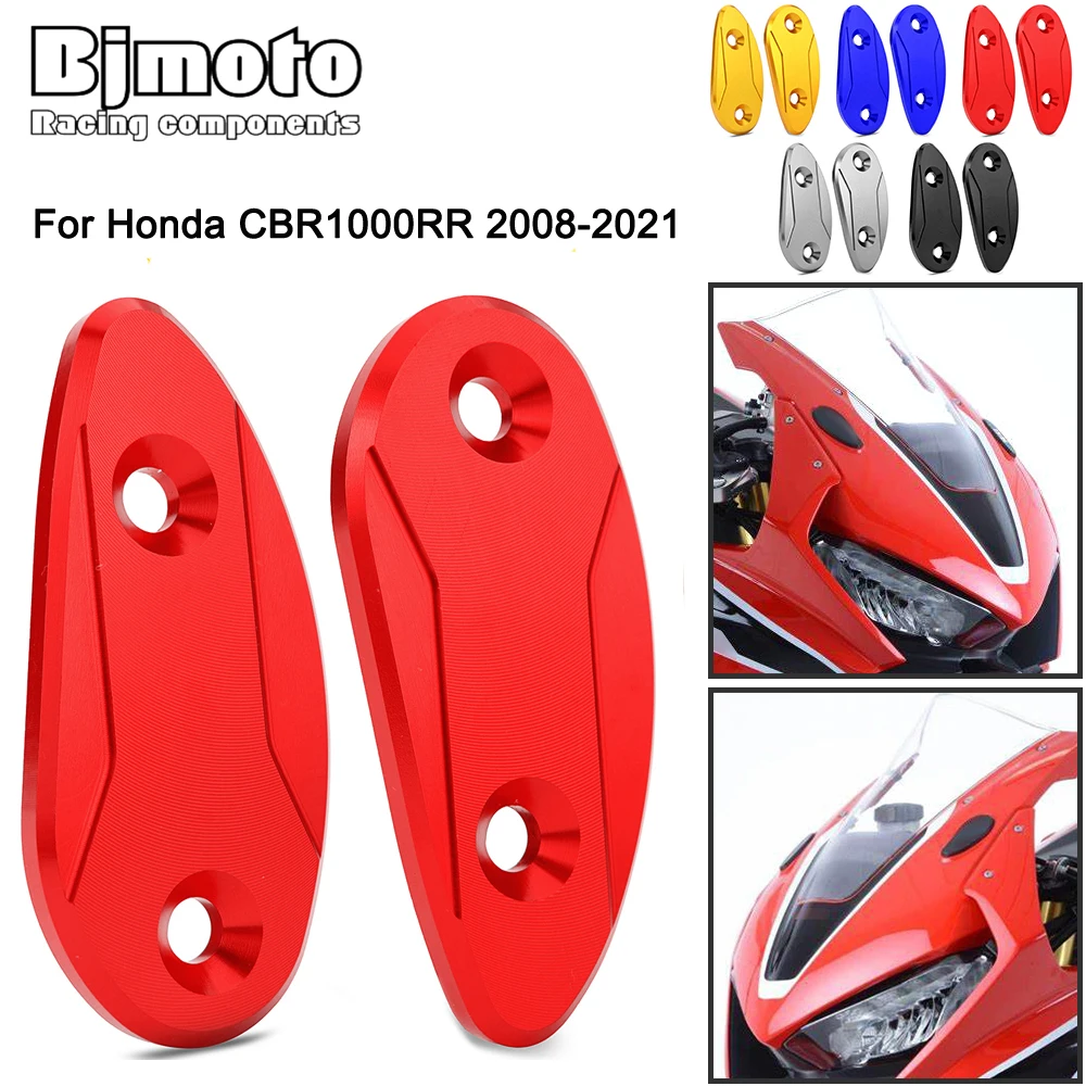 

Motorcycle Block OFF Plate Rear View Mirror Hole Cover Mirror Chassis Code Cap Base For Honda CBR1000RR CBR 1000 RR 2008-2021