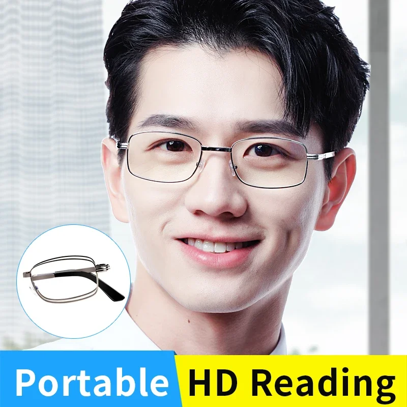 Folding  Ultra-Thin Reading Glasses Lightweight, Anti Blue Light  Anti Eyestrain Computer Readers, for Women and Men