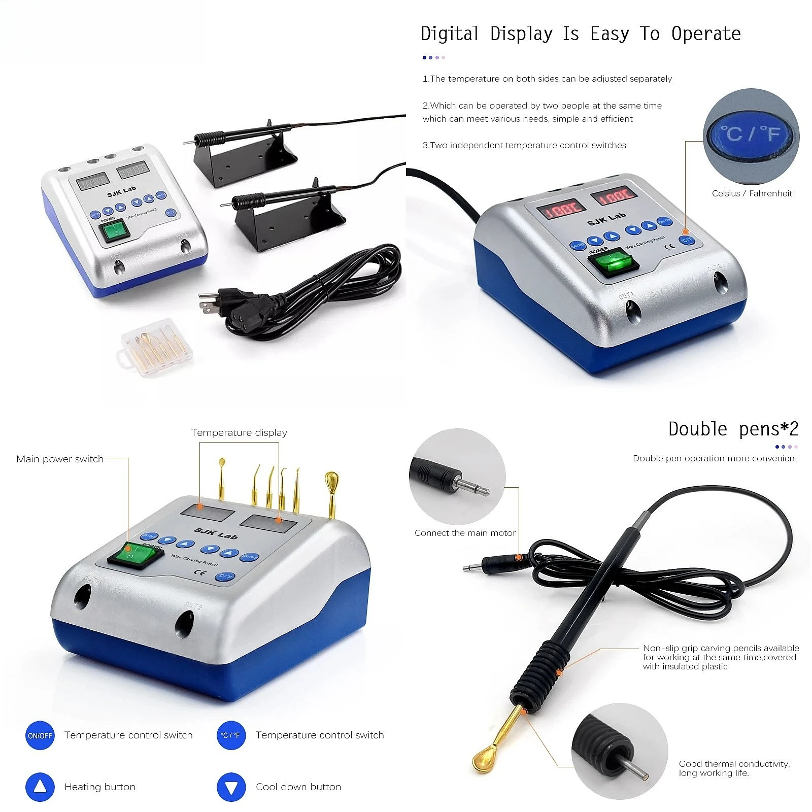 Premium Electric Waxer Carving Pen Lab Equipment for Wax Pattern Carving Molding