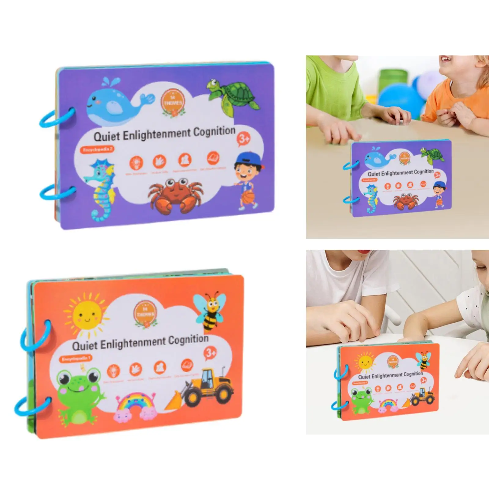 Herbruikbaar stickerboek Cognitieve spellen Leeractiviteiten Baby Plakken Speelgoed Brain Teaser voor peuters Kinderen Meisjes Jongens Babycadeau