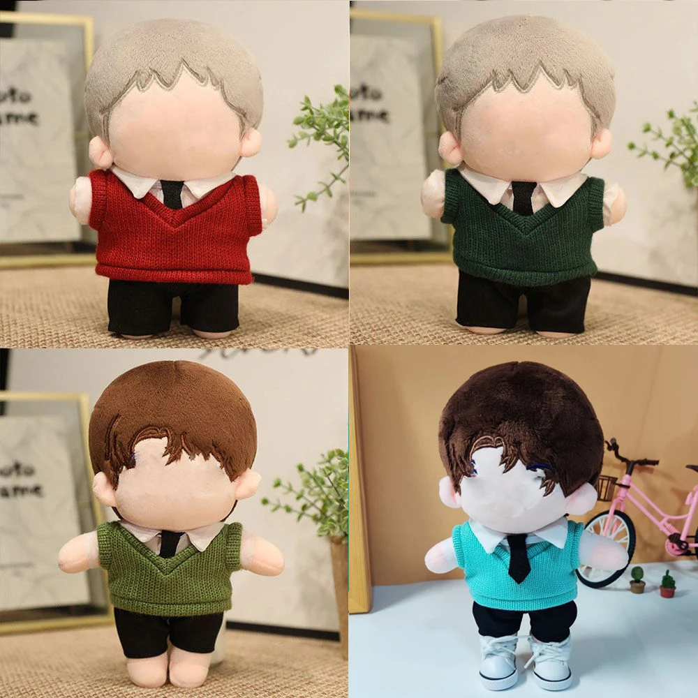 New Doll Clothes for 20cm Dolls Overalls Accessories Plush Doll's Clothing Sweater Stuffed Toy Dolls Outfit for Korea Idol Dolls