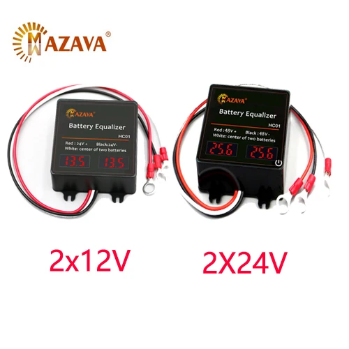 Mazava HC01 LED Display Battery Equalizer for 2 x 12V Batteries Balancer 2S Active Voltage Lead Acid  Li li-ion LiFePO4 Battery