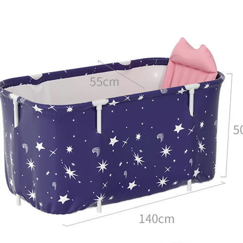 140CM Large Portable Bathtub Folding Bath Bucket Thicken Shower Barrel Tub Adult Children\'s Baby Swimming Pool Family Bathroom
