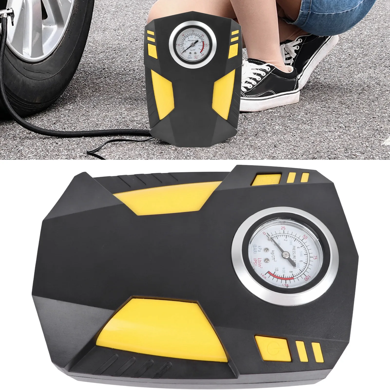 Auto Tire Pump Tire Inflator Portable Air Compressor 12V Air Pump with Digital Pressure Gauge for Cars Vehicle Car Tire Inflator