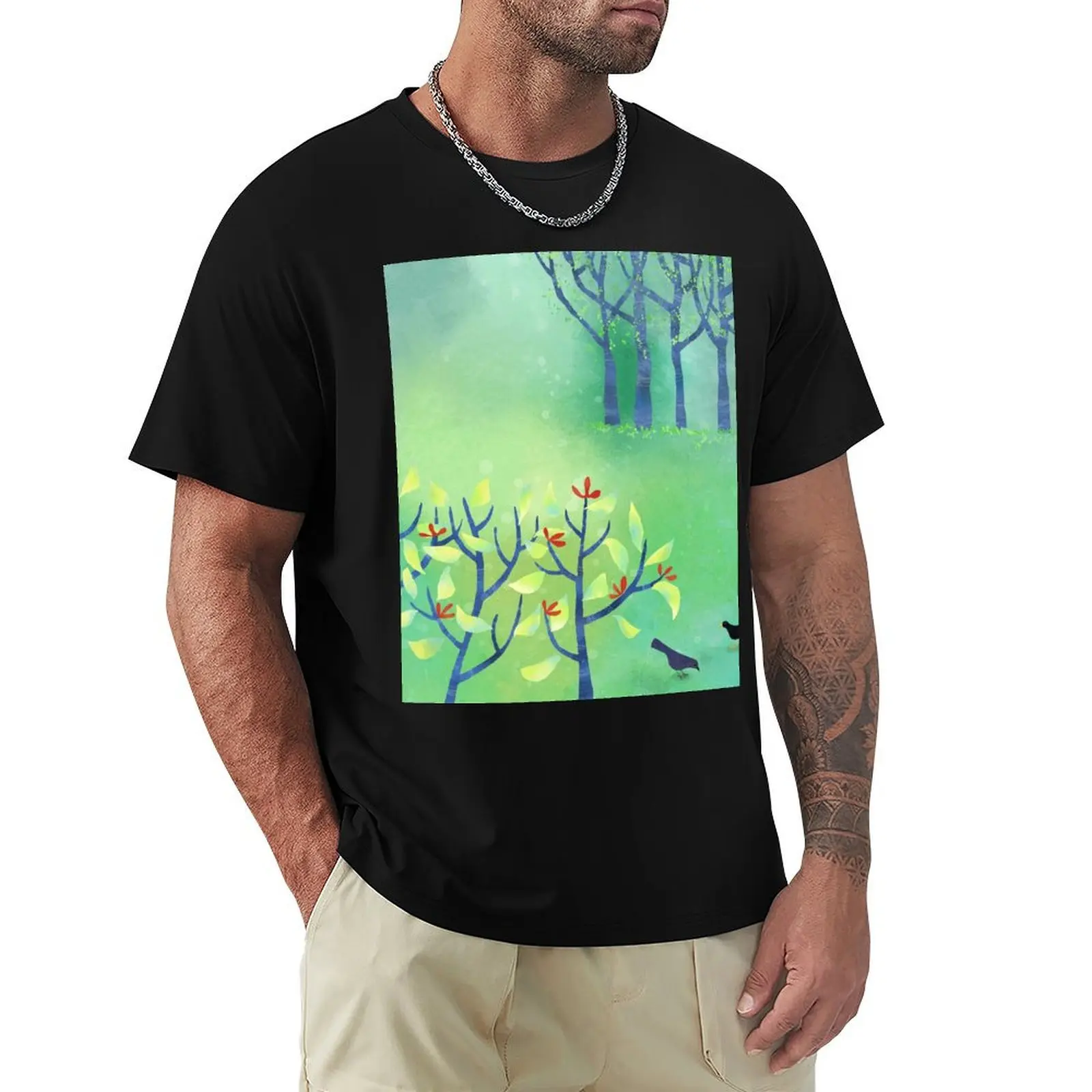 

April Landscape T-Shirt oversize t-shirts man funny meme t-shirts designer t shirt men